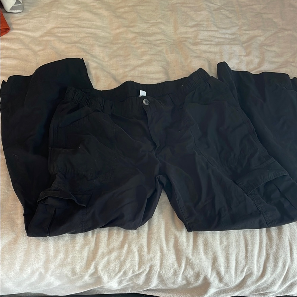 Old Navy Black Wide Leg Cargo Pants